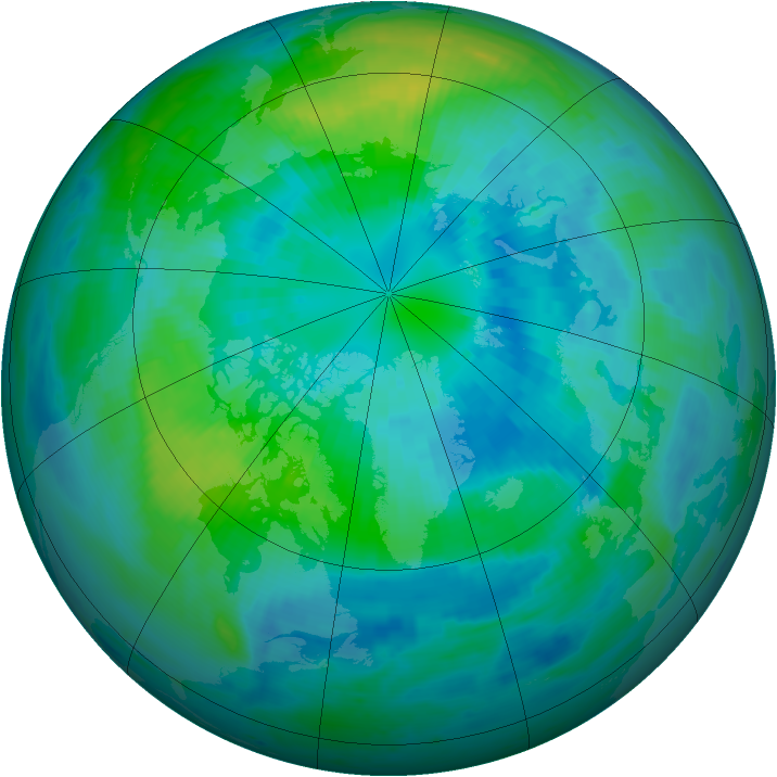 Arctic ozone map for 30 September 1999